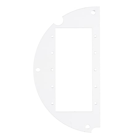 Hubbell Wiring Device-Kellems Recessed 6" Series, Sub Plate, 50% Left Side, (5) Extron MAAP Opening S1R6SPC